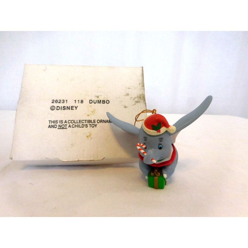 Disney Grolier Dumbo Ornament Christmas Candy Cane Flying
